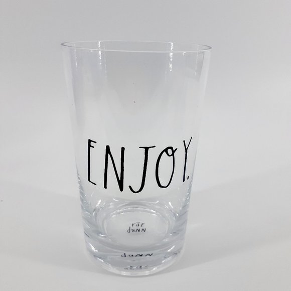 Rae Dunn Other - Rae Dunn Drinking Glass "Enjoy" Clear Highball